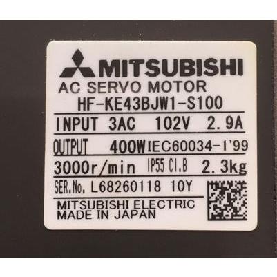 新品　MITSUBISHI　三菱電機　HF-KE43BJW1-S100　サーボモーター　保証