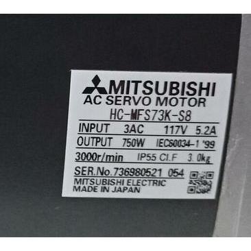 新品 MITSUBISHI 三菱電機 HC-MFS73K-S8 サーボモーター 保証