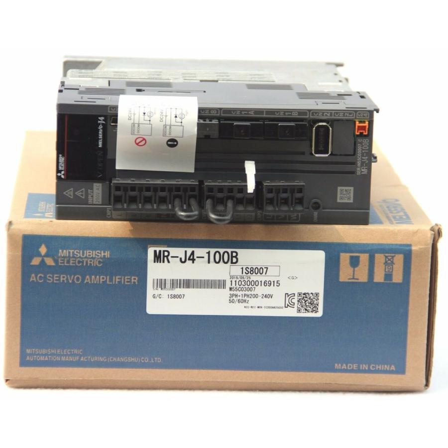 新品　MITSUBISHI　三菱電機　ACサーボアンプ　PLC　シーケンサ　MR-J4-100B　保証