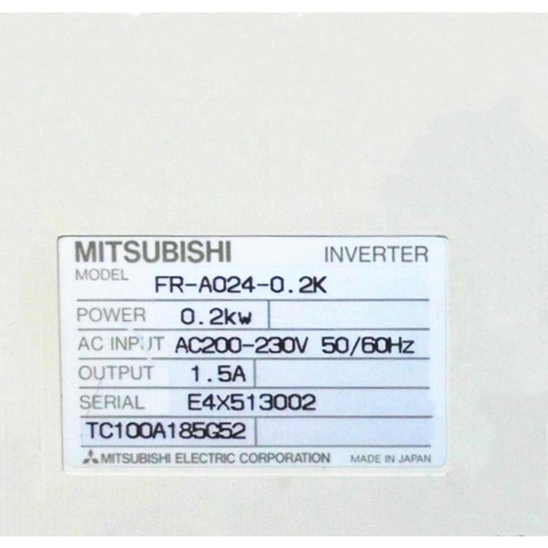 新品 Mitsubishi 三菱電機 Fr A024 0 2k 保証 Web限定
