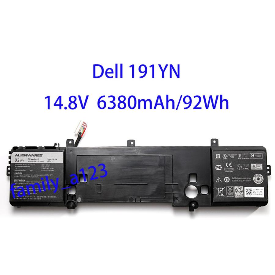 純正同等品 新品 Dell 191YN 適用するAlienware 15 R1 15 R2 P42F P42F001 ALW15ED-1828  2F3W1 ート PC ノートパソコン修理交換用バッテリー 92wh PSE認証済製品 : dell00120 : Foyaヤフーショップ - 通販  -