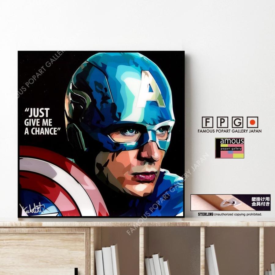 ポップアートパネル インテリア アート ポスター 絵 壁掛け 絵画 Captain America Ver3 キャプテンアメリカ キータタット シティ