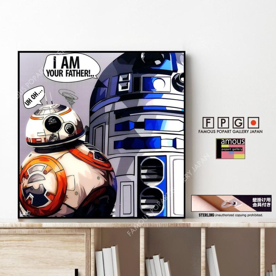 ポップアートパネル インテリア アート ポスター 絵 BB-8 amp; R2-D2 ビービーエイト＆アールツーディーツー キータタット シティケット Sサイズ 予約