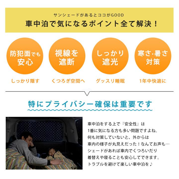【車中泊のマストアイテム！】 ガイア 専用設計 サンシェード カーシェード 黒 車中泊 簡単 アウトドア 日本製 遮光 日よけ_5