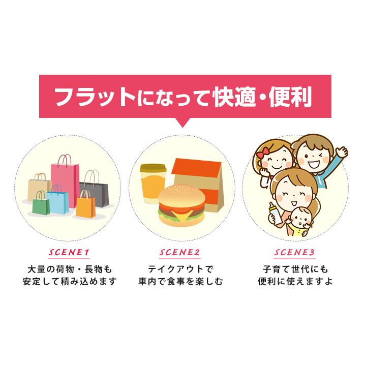 《車内の段差を解消！》  片側のみ ワゴンR スマイル MX81S MX91S 対応 シートフラットマット 段差解消クッション レザー 色移り防止 耐浸水 防水 車内 車中泊 |  | 06