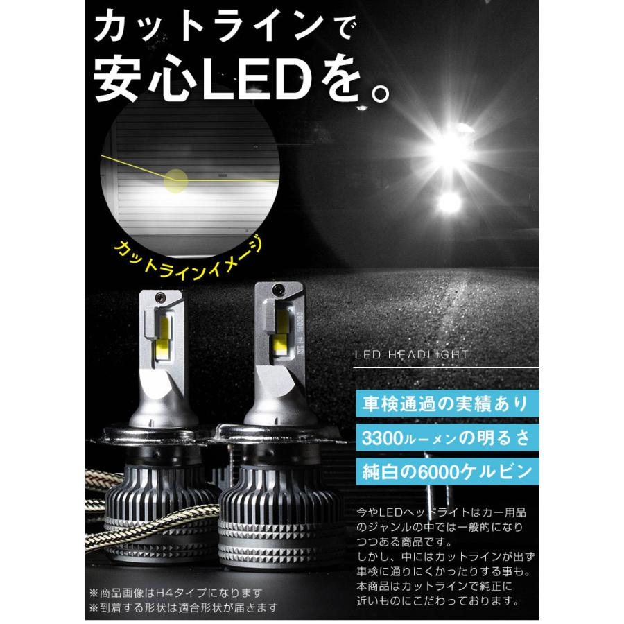 カットラインがしっかり出る！】 C-HR 対応 LEDヘッドライト 白光