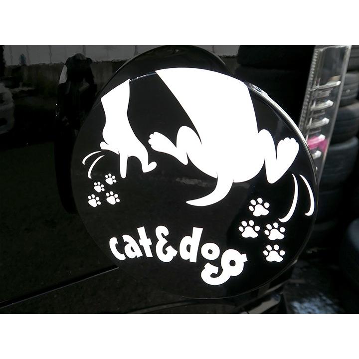 おもしろ 犬 猫 後姿 背中 肉球 しっぽ 足跡 ステッカー 車 Dog In Car 黒 白 ホワイト ブラック デカール シール かわいい 車用 給油口 ステッカー Sti Car Hit 通販 Yahoo ショッピング