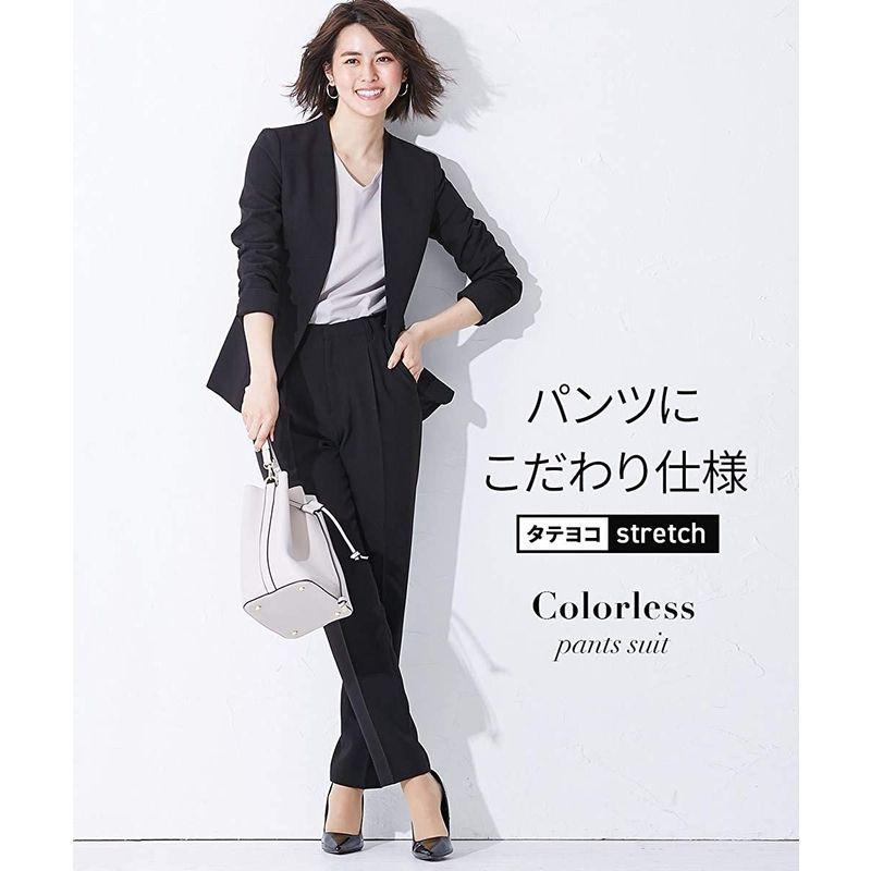 nissen(ニッセン) 無地・無地調またずれ防止仕様で着心地快適タテヨコストレッチカラーレスパンツスーツレディーススーツ 黒 LL レディ ポリエステル ニッセン 無地 無地調またずれ防止仕様で着心地快適タテヨコストレッチカラーレスパンツスーツレディーススーツ LL レディ 表地 95% 5% ポリウレタン 100% ジャケット