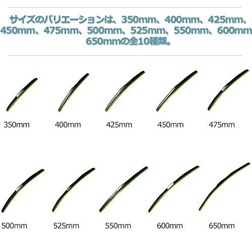 PGMARO 新登場 三段骨式 カー エアロ ワイパーブレード 強力撥水コート(Uクリップ通用ジョイント 650mm 400mm ブラ?｜fr-online｜06