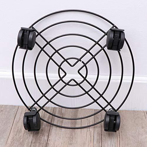 Ounona キャスター台 花台 お得セット キャスター付き 植木鉢台 鉢置台 黒 プランター アイアン 30cm 台車