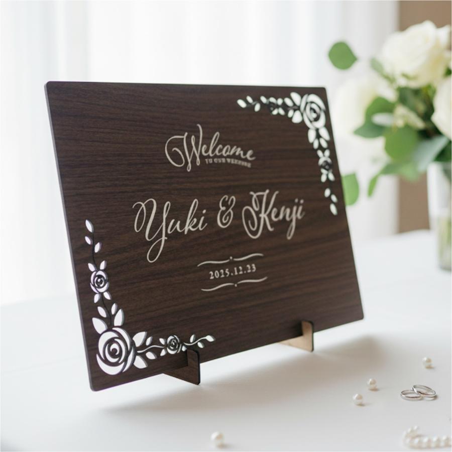 ウェルカムボード 結婚式アイテム 刻印 シンプル カジュアル おしゃれ