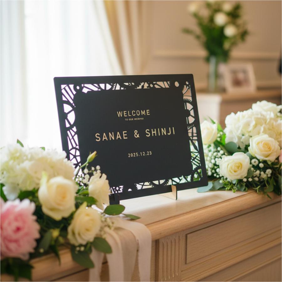 ウェルカムボード 結婚式アイテム 刻印 シンプル カジュアル おしゃれ