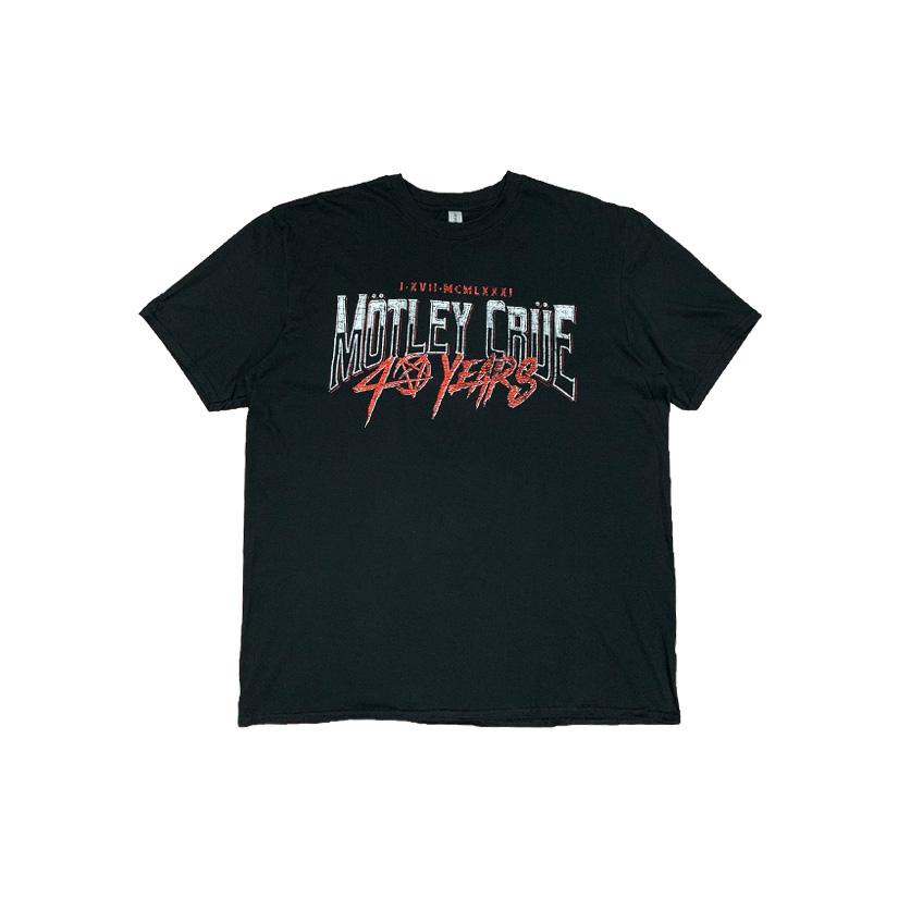 バンドTシャツ MOTLEY CRUE / 40 YEARS F&B モトリー・クルー オフィシャル ロックTシャツ  HR/HM｜fragile｜02