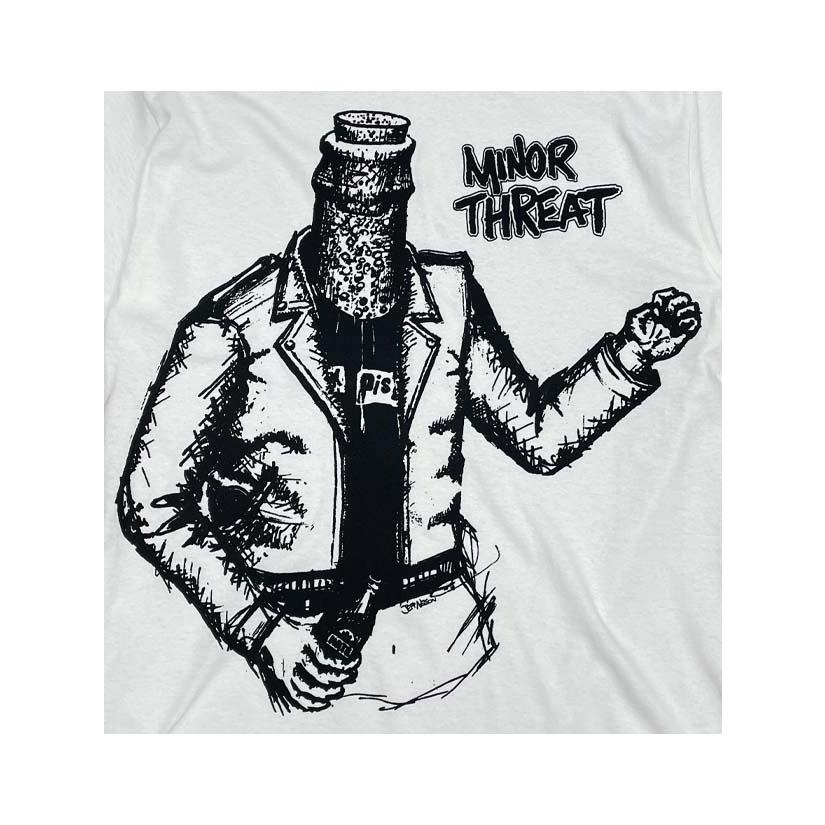 バンドTシャツ MINOR THREAT / BOTTLE MAN (JUMBO PRINT) (2XL) マイナー・スレット オフィシャル バンドTシャツ ロックTシャツ ハードコア FUGAZI｜fragile｜02