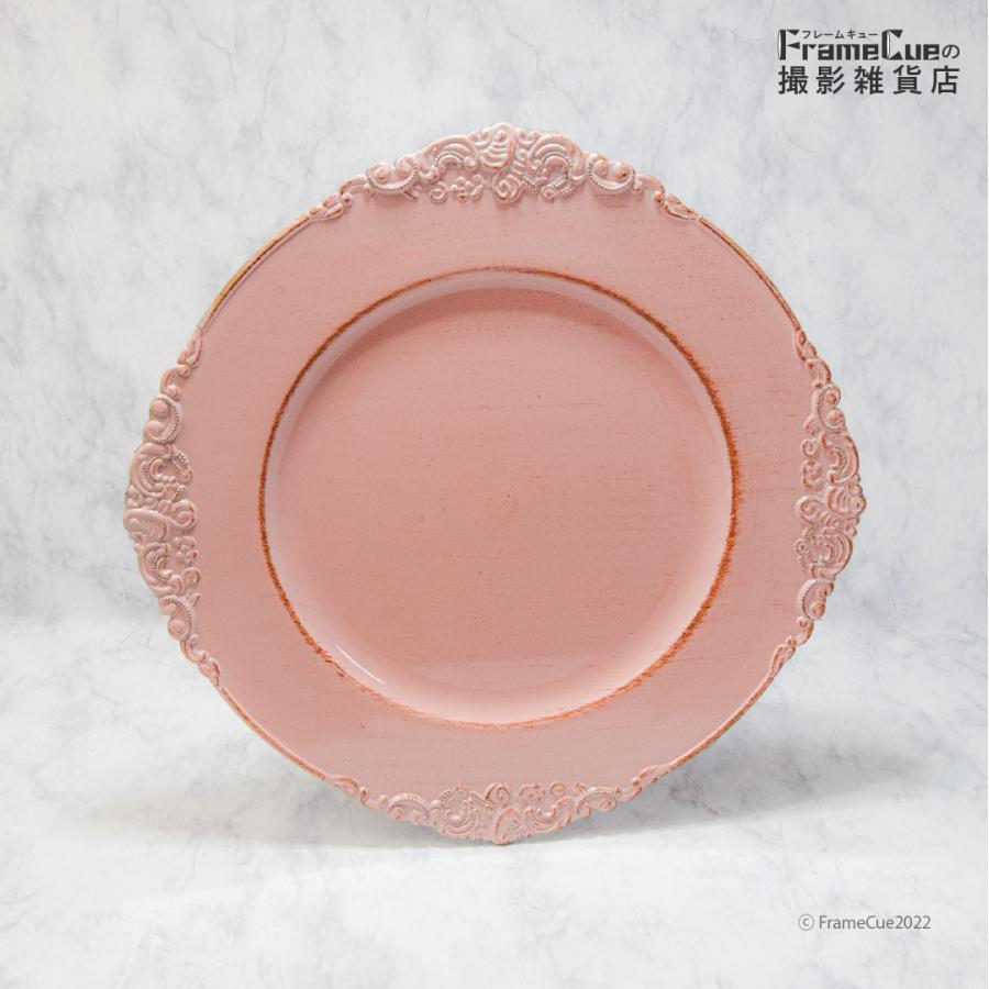 美品 金属製 ヴィンテージ 装飾トレイ プレート 波状の縁 風景の