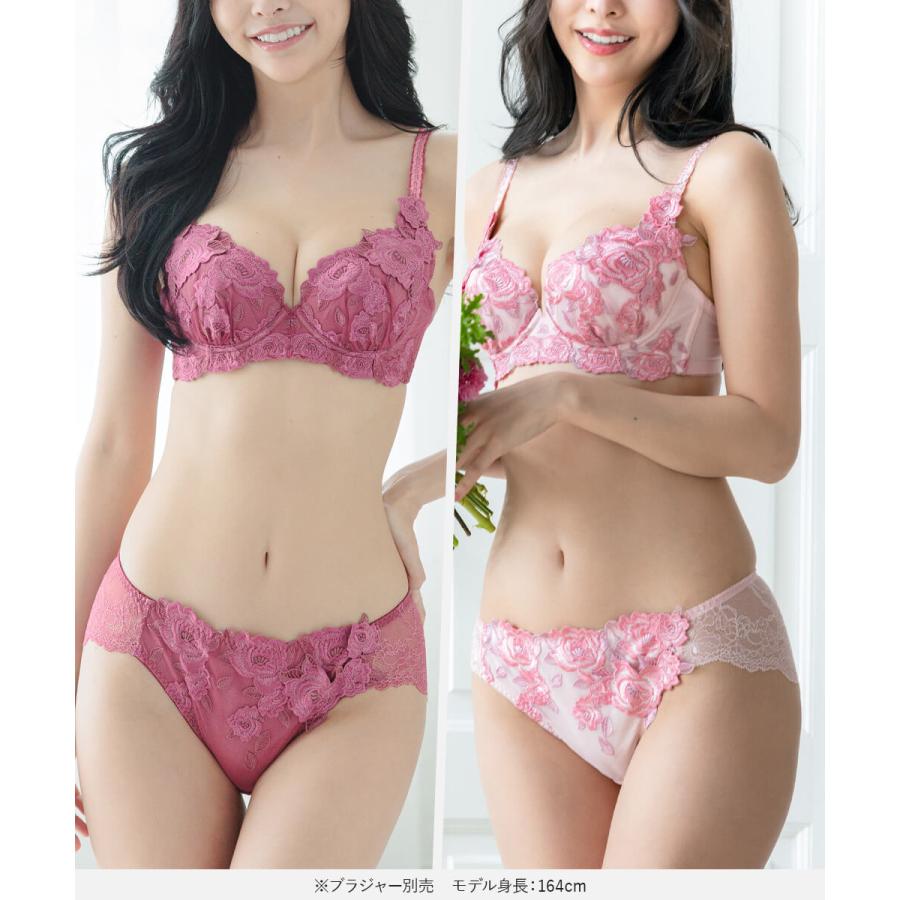 fran de lingerie（フランデランジェリー） レースショーツ 薔薇刺繍