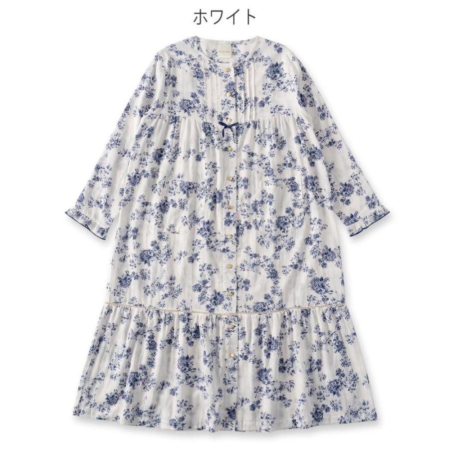 パジャマ ルームウェア 部屋着 ワンピース ティアードワンピース 綿 コットン 綿100 ガーゼ プレゼント 長袖 前開き 1丈 M L Swg405 Fran De Lingerie 通販 Yahoo ショッピング
