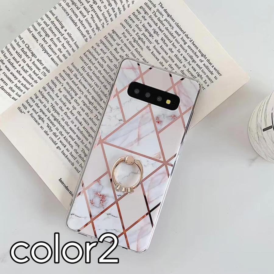 Galaxy s10 ケース Galaxy s10 plus ケース ギャラクシー s10 s10+ plus カバー キラキラ リング付き 大理石柄 オシャレ ギャラクシーs10 | FRANCEKIDS | 02