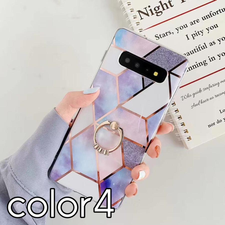 Galaxy s10 ケース Galaxy s10 plus ケース ギャラクシー s10 s10+ plus カバー キラキラ リング付き 大理石柄 オシャレ ギャラクシーs10 | FRANCEKIDS | 04