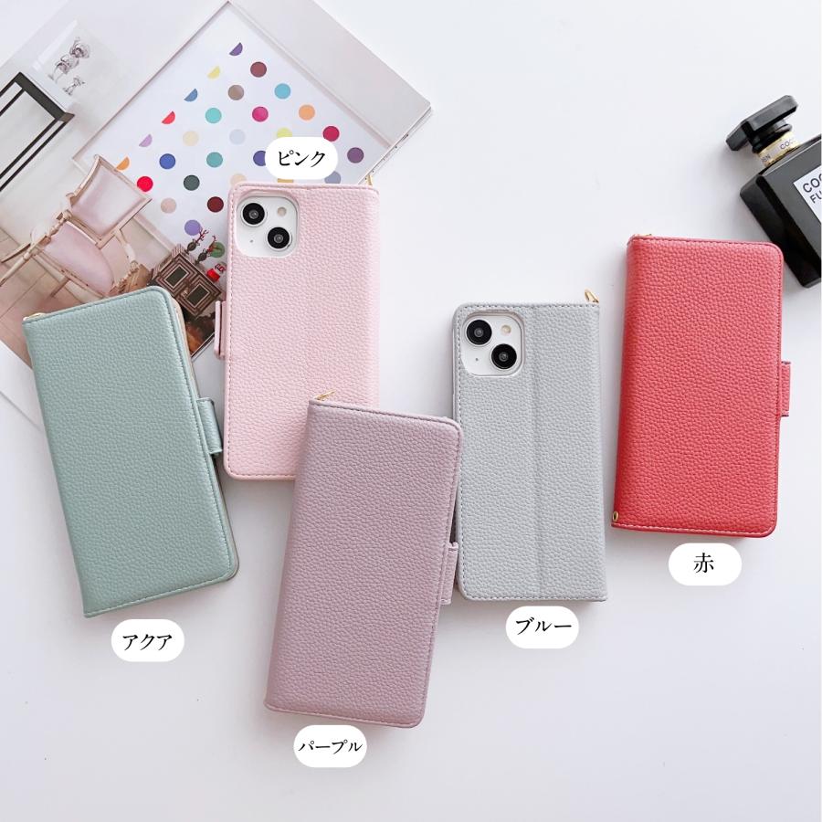 FRANCEKIDS iPhone13 15 ケース 手帳型 カード収納 ストラップ