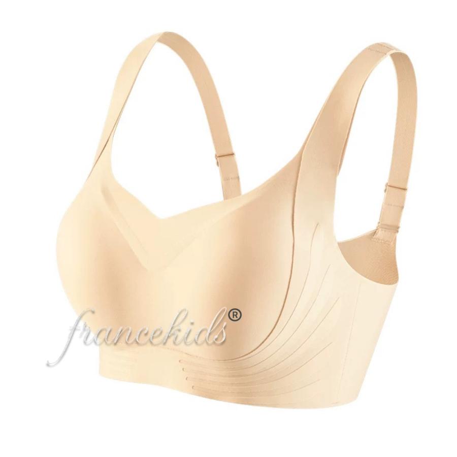FRANCEKIDS ブラジャー ブラ ノンワイヤーブラ ナイトブラ ブラ単品 リラックスブラ シームレスブラ ナイトブラジャー ブラ単品 育 ...