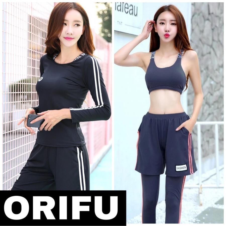 正規激安 ヨガウェア ４点セットトップス ボトムス おしゃれ スポーツウェア レディース ジム フィットネス ウェア 体操 エアロビクス ダンスウェア ヨガウエア サイズ M