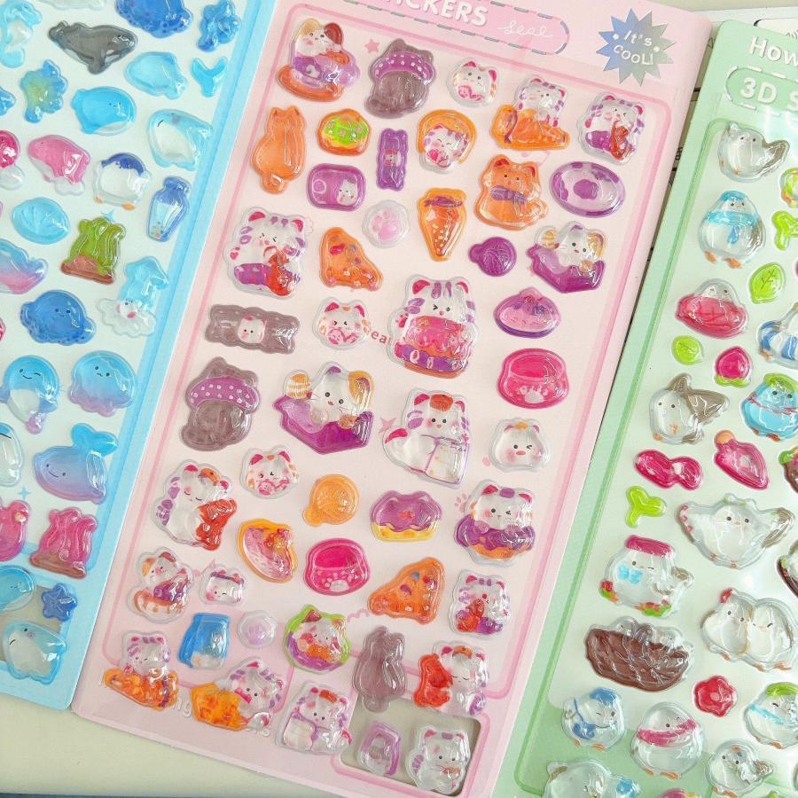 ボンボンシール ドロップシール ぷくぷくシール 立体シール 3Dシール 