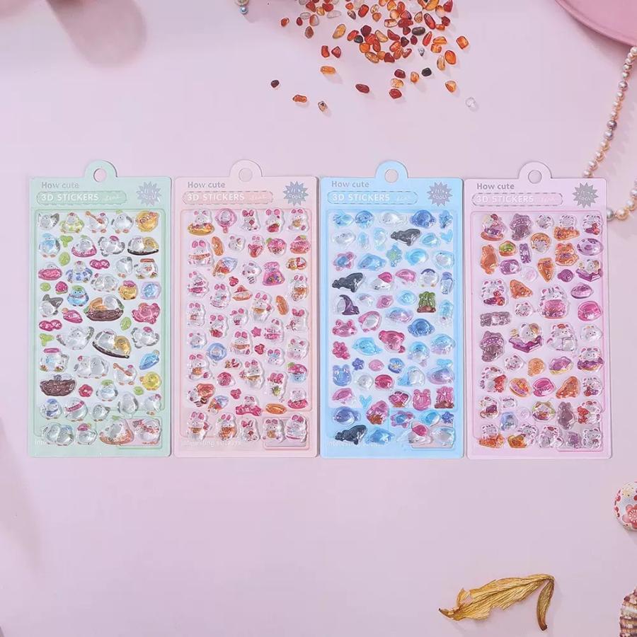ボンボンシール ドロップシール ぷくぷくシール 立体シール 3Dシール