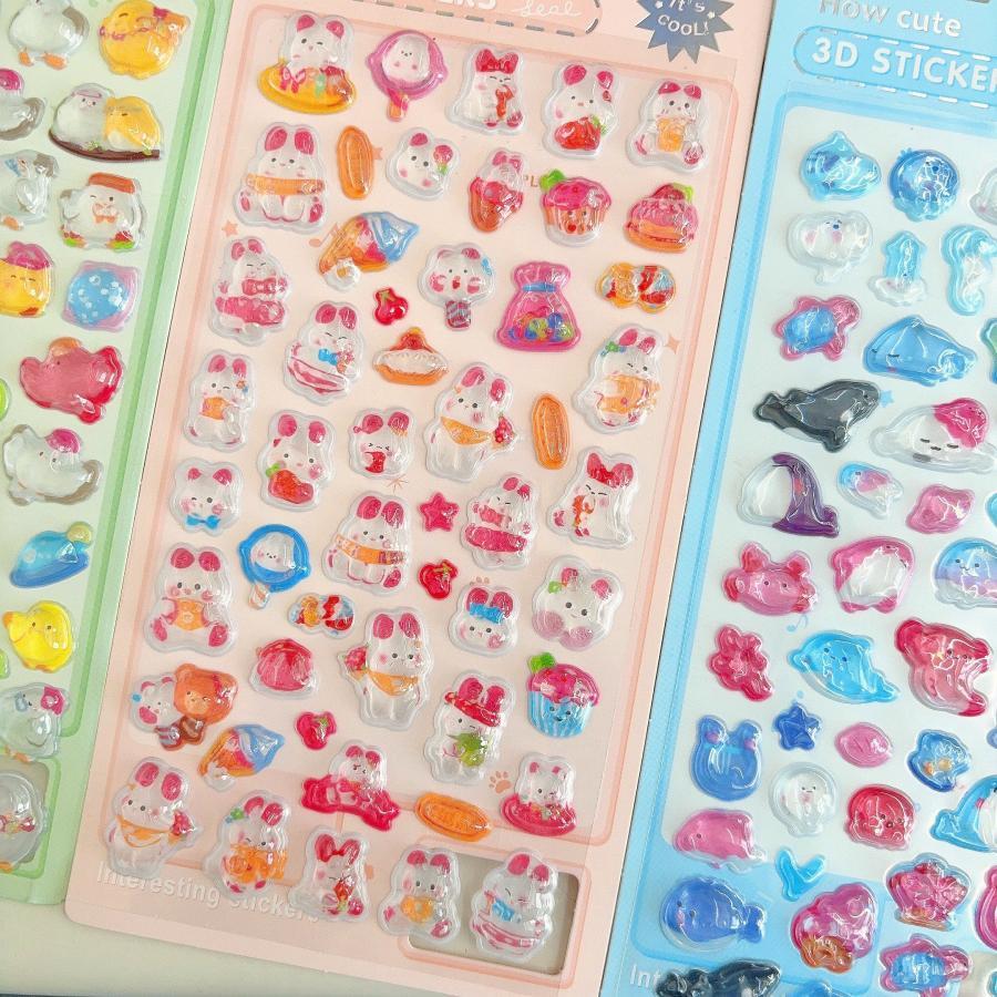 ボンボンシール ドロップシール ぷくぷくシール 立体シール 3Dシール
