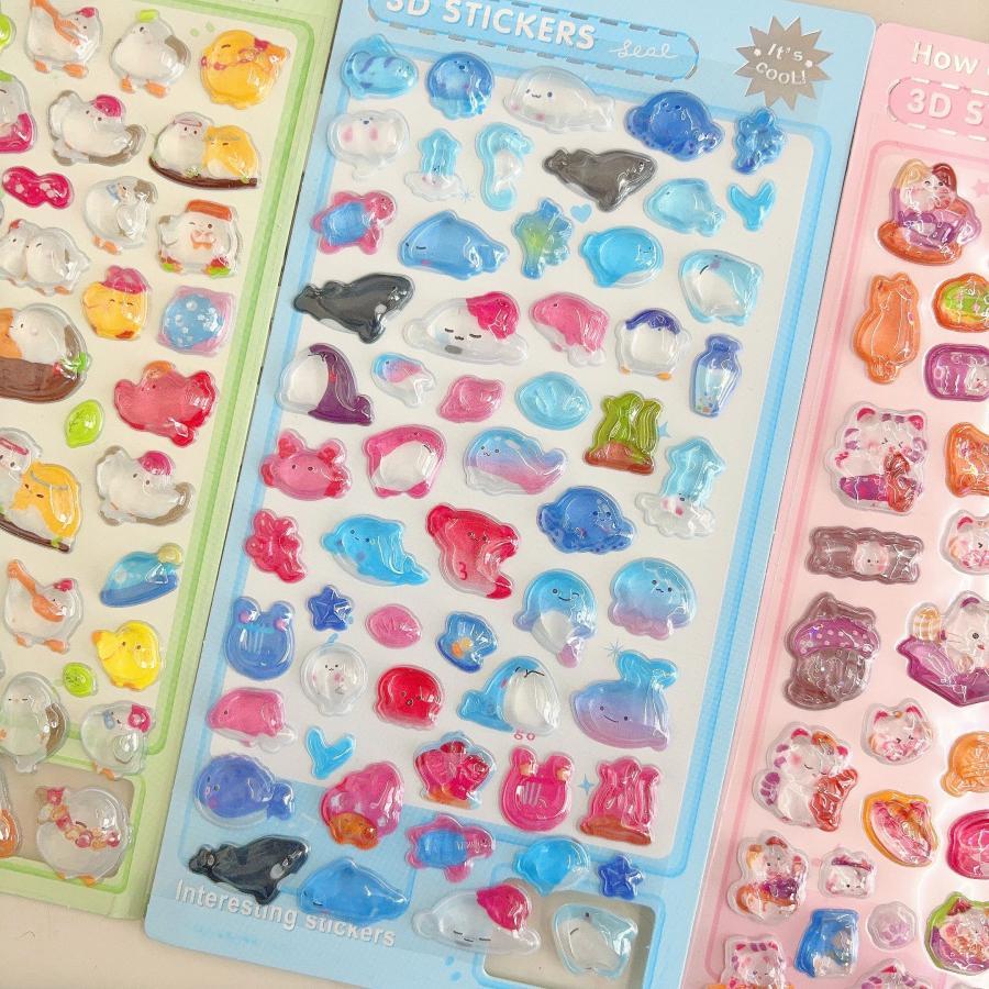 ボンボンシール ドロップシール ぷくぷくシール 立体シール 3Dシール