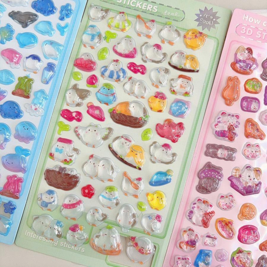 ボンボンシール ドロップシール ぷくぷくシール 立体シール 3Dシール