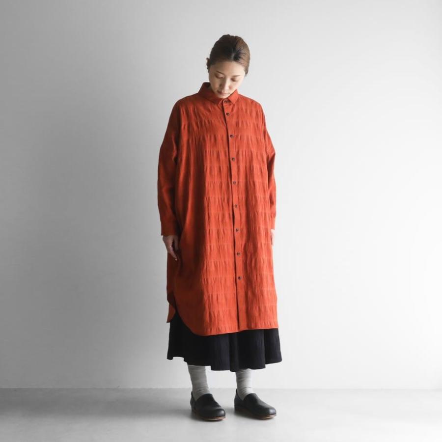 ☆日本製☆ HUIS. ハウス 遠州織物 コーデュロイ シャツワンピース