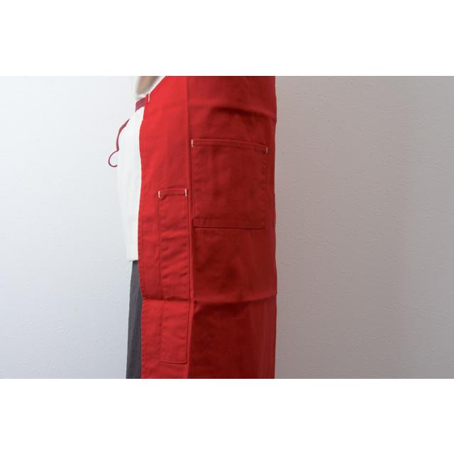 NAPRON ナプロン エプロン 帆布生地 赤 NP-AP05 4POCKET CANVAS FULL