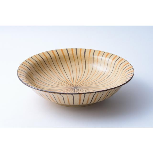 陶器　瀬戸焼　大平鉢　2枚　麦粟手　二色十草 工房小春花 瀬戸 麦藁手大平鉢（二色十草） : FRANK暮らしの道具