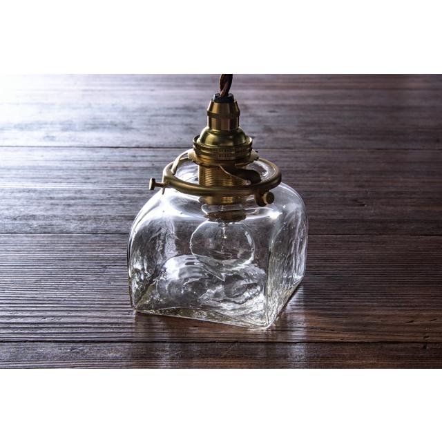 安土草多 吹きガラス ペンダントライト E17 角瓶 az-l09 : FRANK暮らし