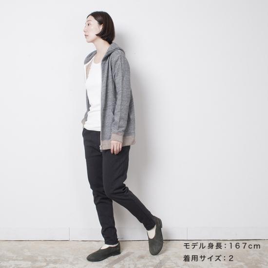 yohaku 余白 茶綿ジップパーカー チャコール O0001 : FRANK暮らしの