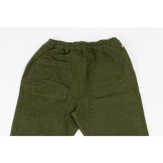 うなぎの寝床 久留米絣もんぺ 綿モール 無地 冬用 厚手 モスグリーン