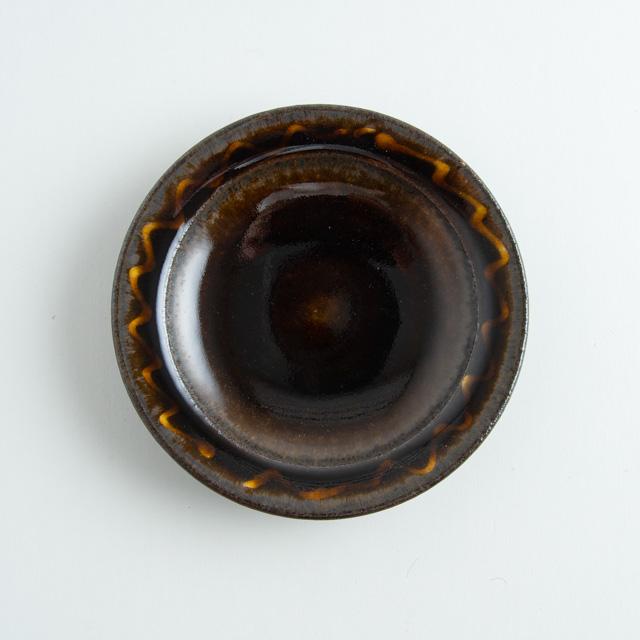 やまぽた 山口和声 四寸皿 04 スリップウェア 小皿 陶器 作家物 食器