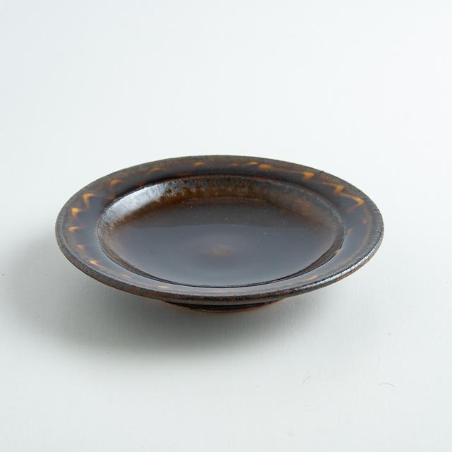 やまぽた 山口和声 四寸皿 04 スリップウェア 小皿 陶器 作家物 食器