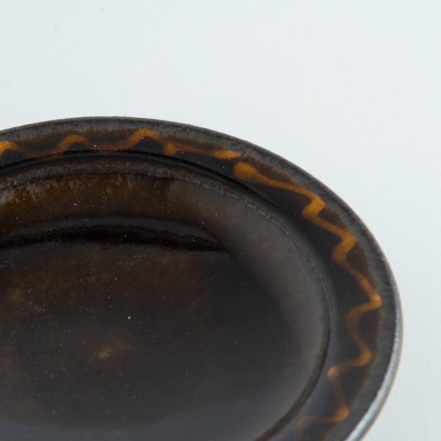 やまぽた 山口和声 四寸皿 04 スリップウェア 小皿 陶器 作家物 食器