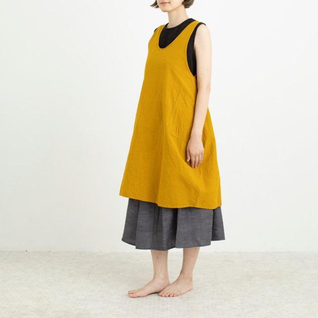 会津木綿 エプロンドレス 09 古代縞 H-0024 はらっぱ 【前掛け】 ヤンマ産業