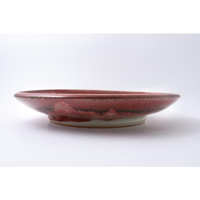 志和地窯 佐藤俊郎 辰砂尺二寸皿 陶器 作家物 うつわ 器 食器 : FRANK