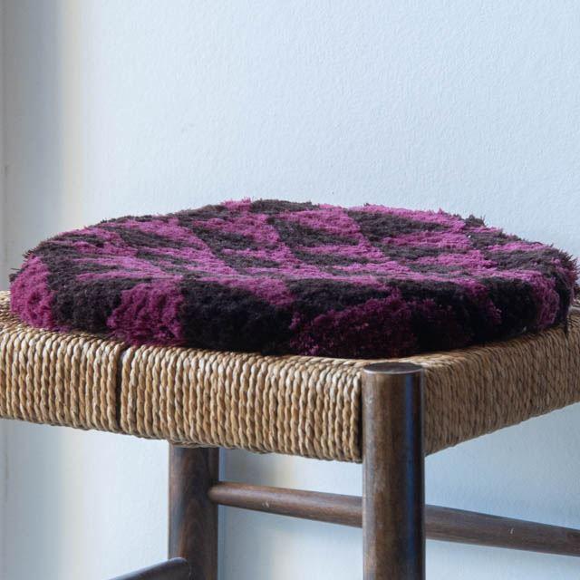 ノッティング織 ウールの椅子敷き 丸 大 03 : FRANK暮らしの道具