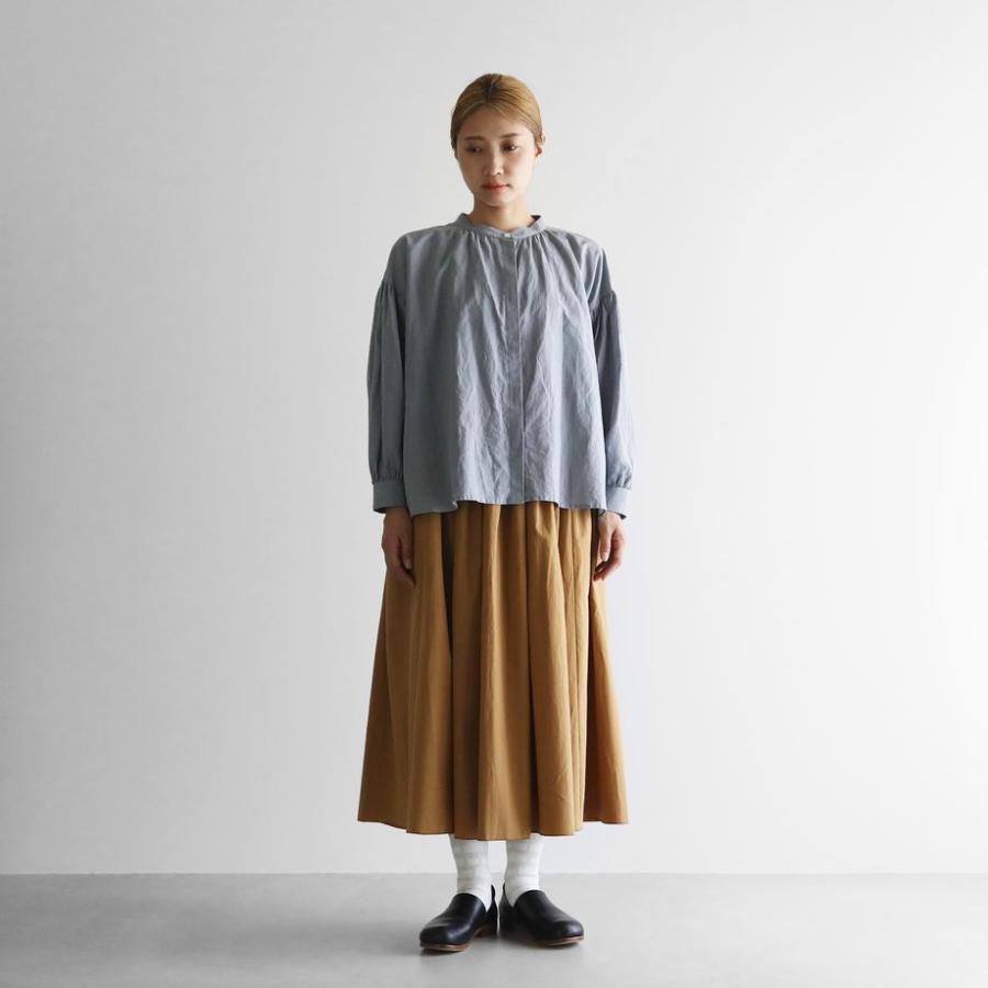 HUIS ハウス やわらかコットンロングスカート ブラウン レディース  