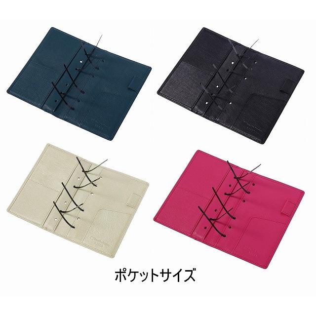 PO｜180レザー・バインダー｜ポケットサイズ｜ブラックバー
