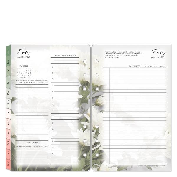 フランクリンプランナー花柄クラッシックサイズ ボタニカ フレンチシーム・バインダー｜フランクリン