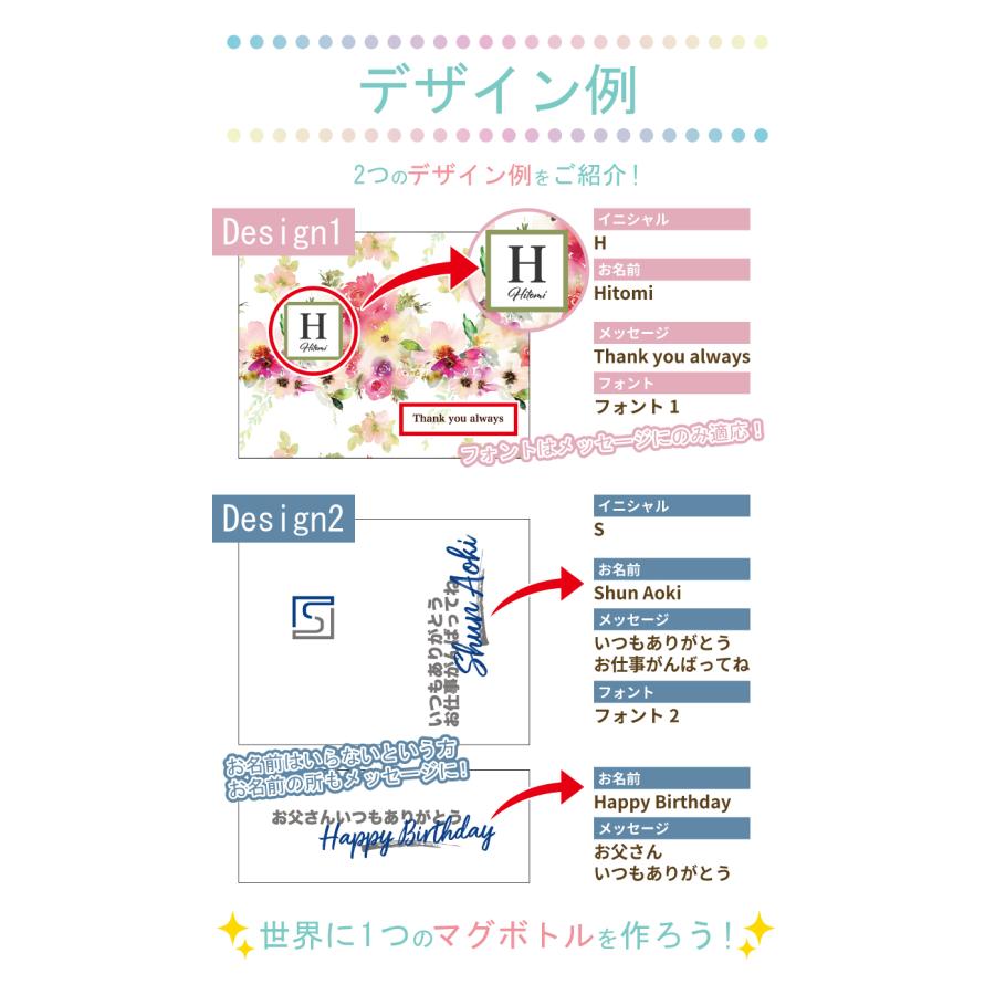 名前入り プレゼント THERMOS 500ml ホワイト 名入れ サーモス 水筒 マグボトル メッセージ イニシャル 軽量 直飲み 誕生日 保温 冷温 食洗機対応 JOK 500 | THERMOS | 15