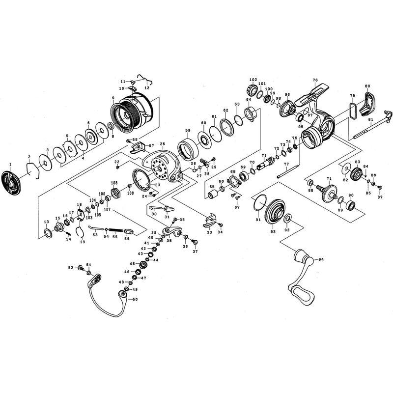 超特価sale開催 ダイワ(DAIWA) 純正パーツ 20 ルビアス LT2500-XH スプール(2-12) 部品番号 9 部品コード 128D71