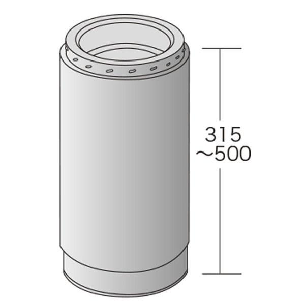 最適な価格 薪ストーブ用 二重断熱煙突 ミネラルファイバー断熱材 アジャスター 315 500mm黒塗装 ロッキングバンド付 爆売り Www Technet 21 Org