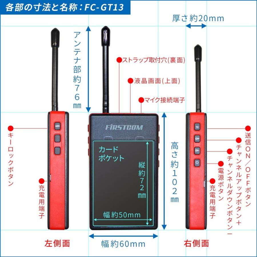 【送料無料】F.R.C.ガイドラジオ【特定小電力 送信機】FC-GT13【免許・資格不要】 |  | 03